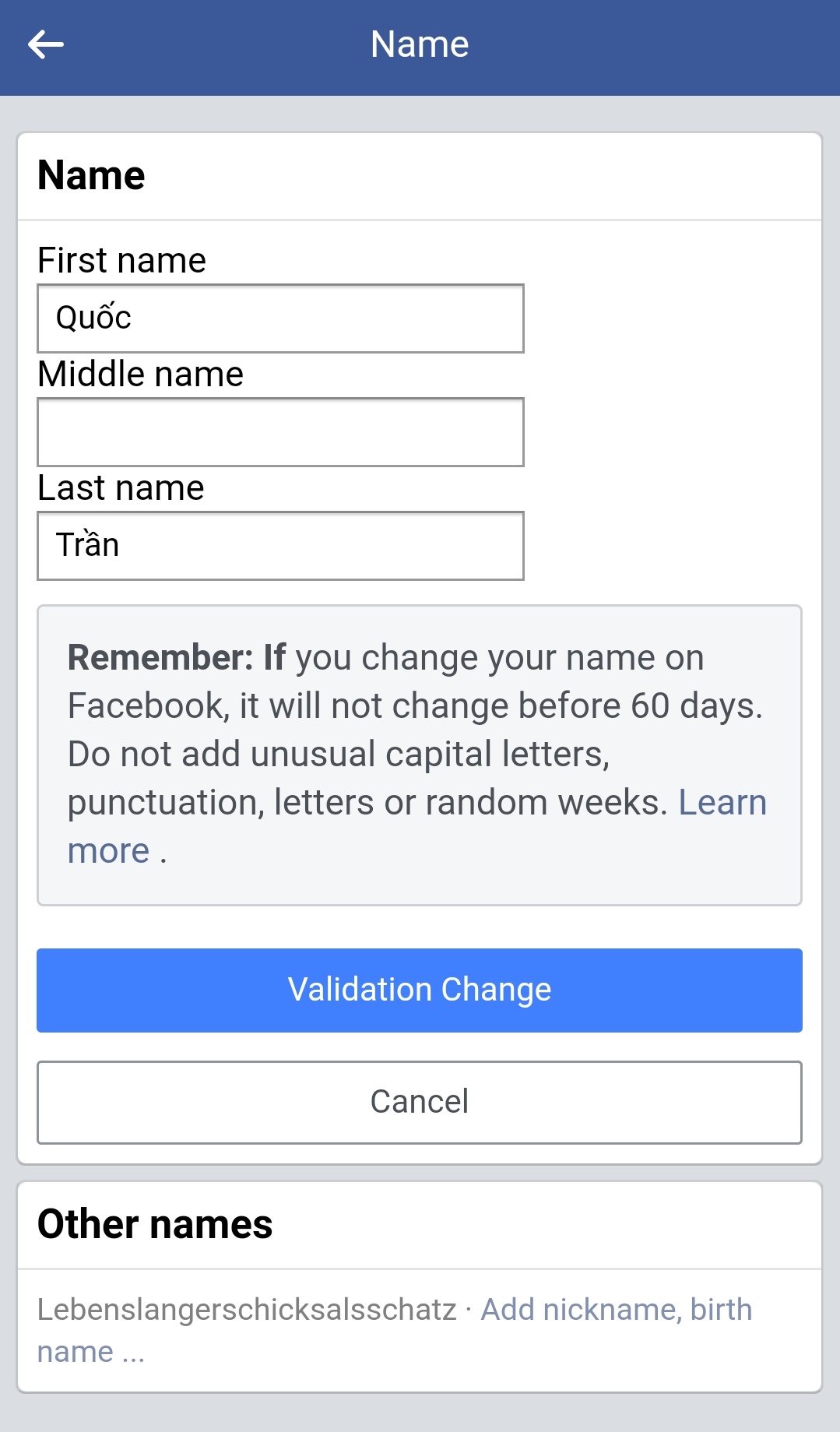 3 cách đổi tên Facebook thành 1 chữ đơn giản trong chớp mắt 10