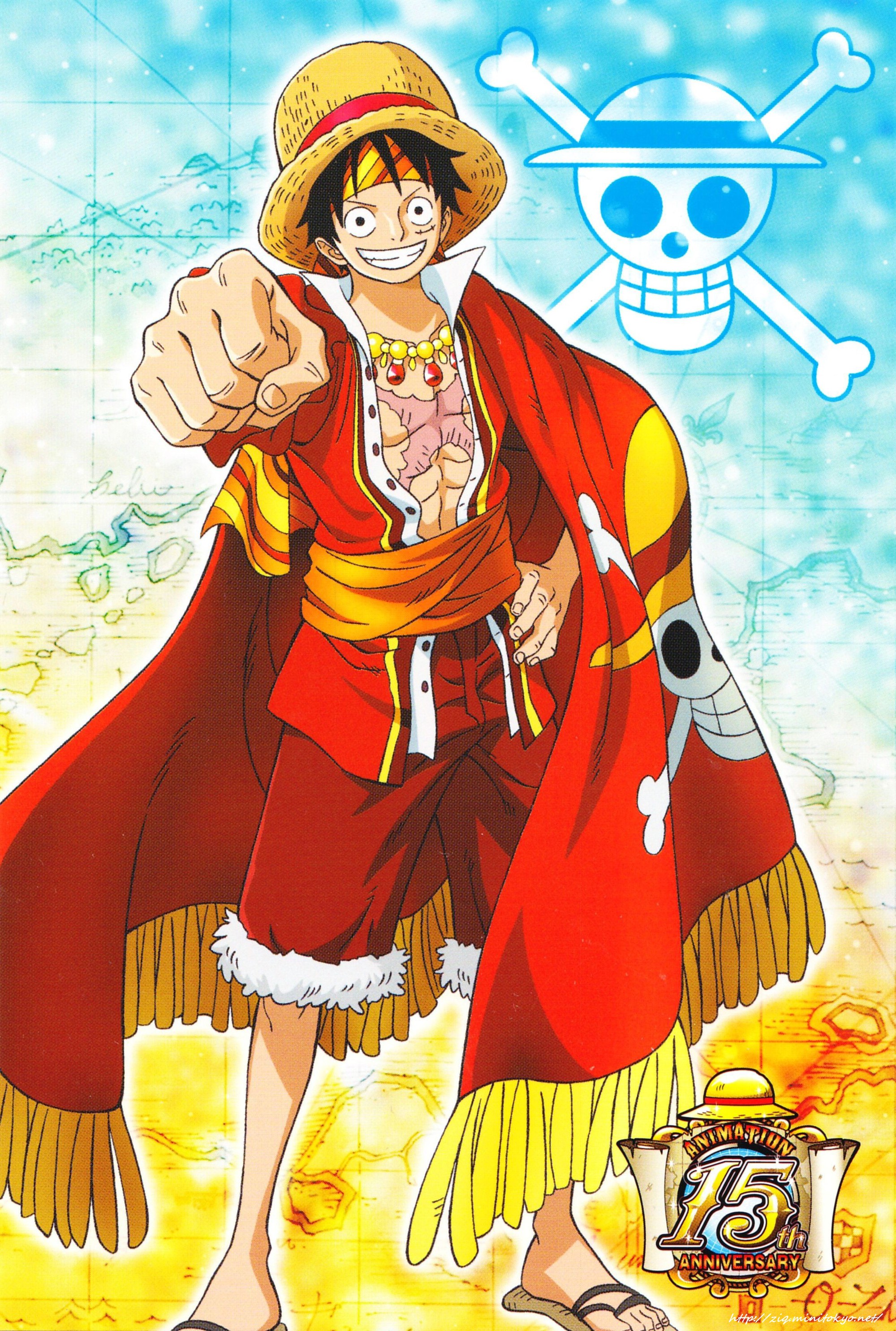 Hình ảnh Luffy khoác áo choàng đỏ rất ngầu