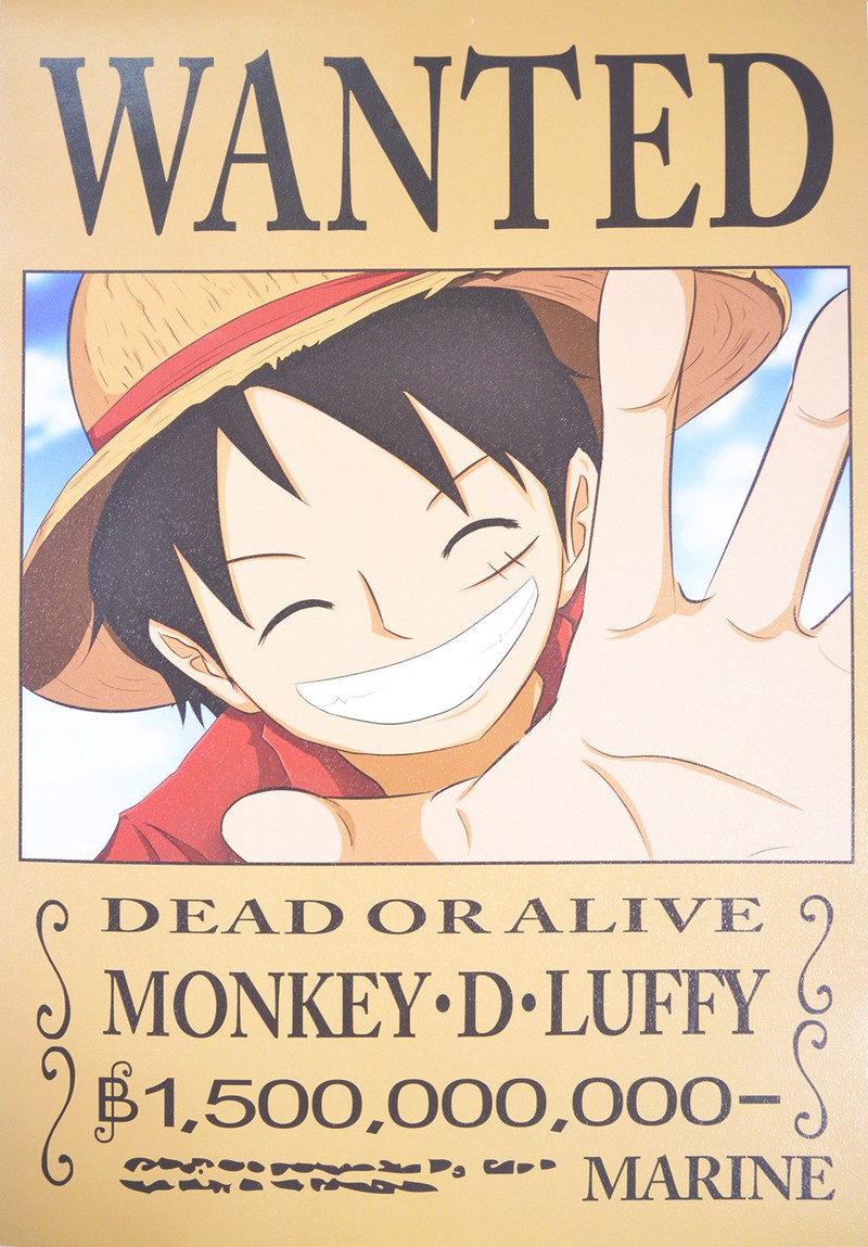 Hình ảnh Luffy truy nã rất ngầu